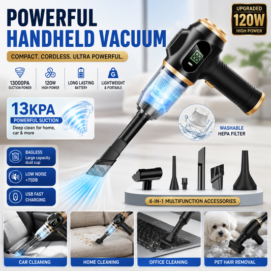2-in-1 Cordless Car Vacuum