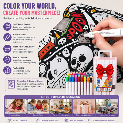 DIY Coloring Blanket for Kids