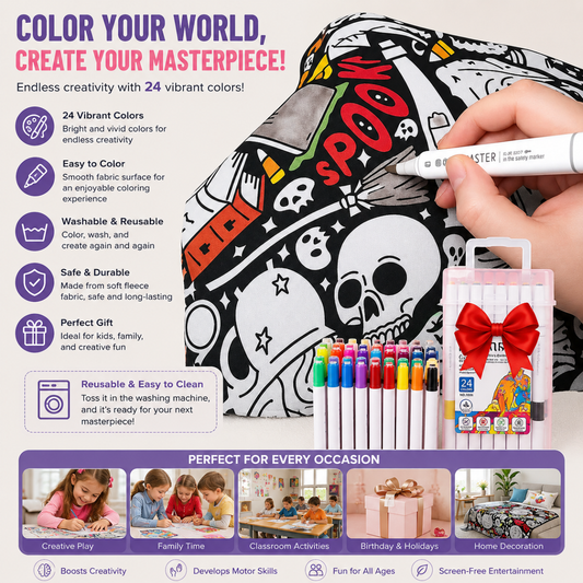 DIY Coloring Blanket for Kids