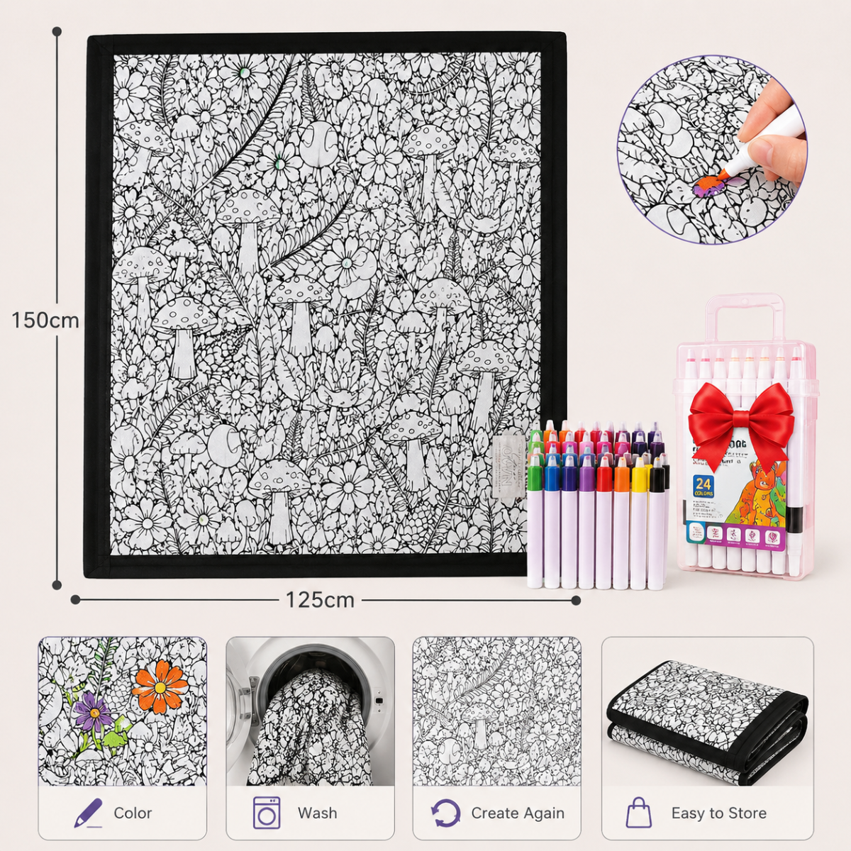 DIY Coloring Blanket for Kids