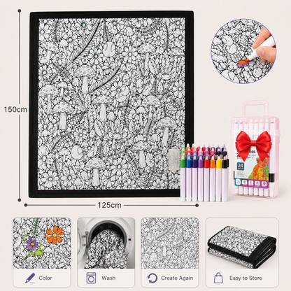 DIY Coloring Blanket for Kids