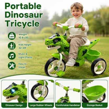 3D Dinosaur Kids Tricycle