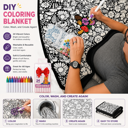 DIY Coloring Blanket for Kids