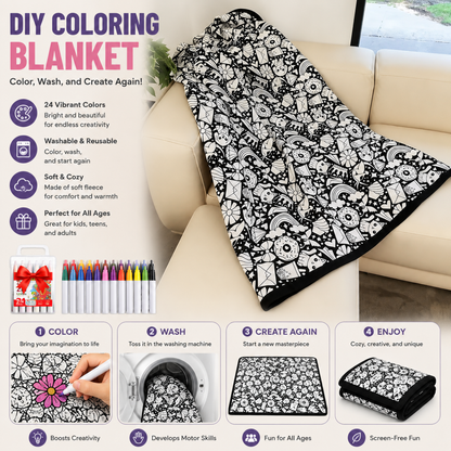 DIY Coloring Blanket for Kids