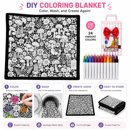 DIY Coloring Blanket for Kids
