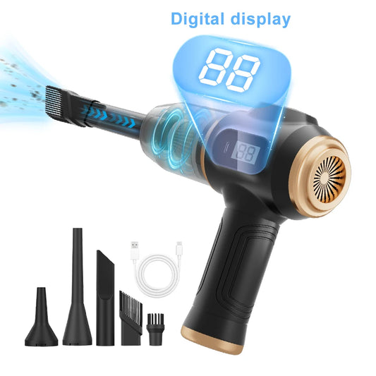 NexioHome™ Premium 2-in-1 Cordless Car Vacuum & Air Duster