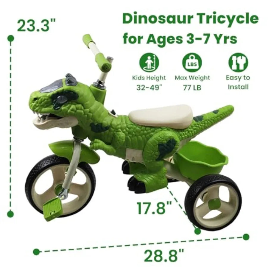 3D Dinosaur Kids Tricycle