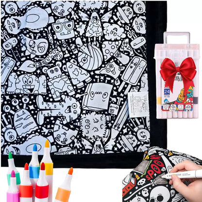DIY Coloring Blanket for Kids