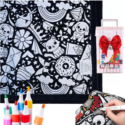 DIY Coloring Blanket for Kids