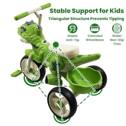 3D Dinosaur Kids Tricycle