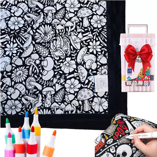 NexioHome™ Creative Kids DIY Coloring Blanket